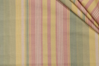 Scalamandre Stripe Printed Drapery Fabric in Pastel