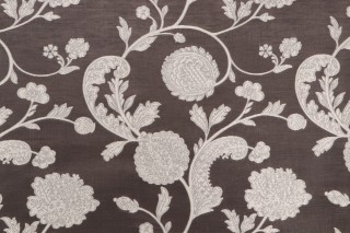 Scalamandre Floral Woven Upholstery Fabric in Mink