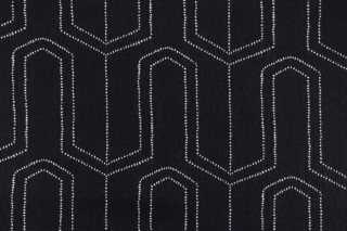 Sunbrella Dotted Geo 145800-0001 Woven Solution Dyed Acrylic Outdoor Fabric in Navy