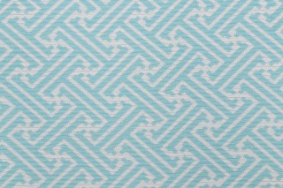 Sunbrella Meander 44216-0004 Woven Solution Dyed Acrylic Outdoor Fabric in Aqua