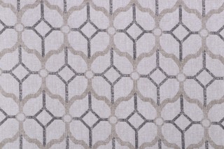 Magnolia Home Rockaway Printed Cotton Drapery Fabric in Pewter