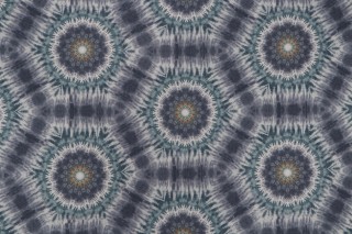 Java Printed Drapery Fabric in Indigo/Multi