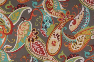 Covington Whimsy Printed Cotton Drapery Fabric in 150 Mardi Gras