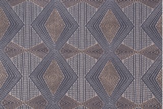 PK Lifestyles Diamond Dash Emb Embroidered Drapery Fabric in Caspian