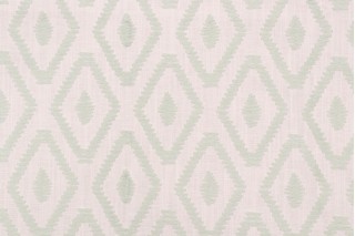 Valiant Fabrics Canyon Embroidered Drapery Fabric in Spa