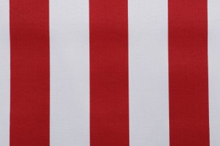 Bryant Fabrics Awning Stripe Large Printed Polyester Outdoor Fabric in Jungle Crimson