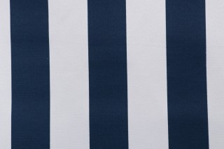 Bryant Fabrics Awning Stripe Large Printed Polyester Outdoor Fabric in Lake Navy