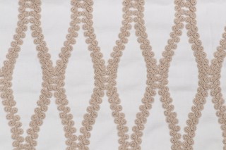 PK Lifestyles Blossom Embroidered Drapery Fabric in Twine