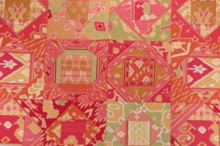 Robert Allen Brigone Printed Drapery Fabric in Papaya