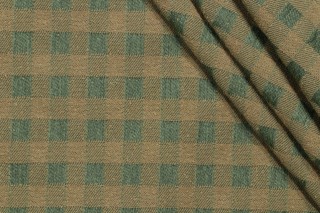 Scalamandre Homestead Check Woven Upholstery Fabric in Green