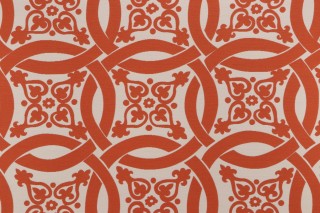 Scalamandre Linked Woven Upholstery Fabric in Orange