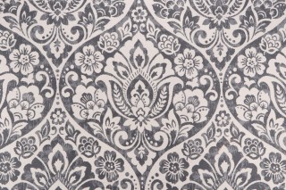Covington Marjani Damask Upholstery Fabric in 998-Pewter