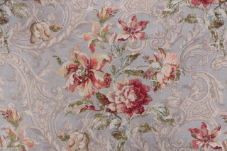 Waverly Fresco Flourish Printed Cotton Drapery Fabric in Jewel