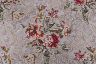 Waverly Fresco Flourish Printed Cotton Drapery Fabric in Jewel