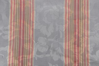 Scalamandre Damasco Imberline Damask Decorator Fabric in Grey/Rust