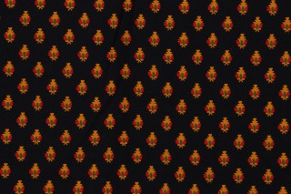 Scalamandre Printed Cotton Drapery Fabric in Noir