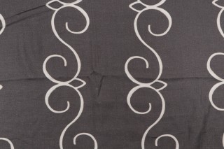 Old World Weavers Jemima Printed Linen Drapery Fabric in Slate for Scalamandre
