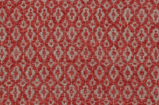 Diamond Woven Upholstery Fabric in Hearth Red