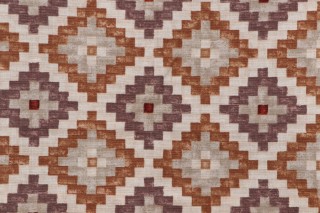 Scalamandre Topkapi Printed Linen Drapery Fabric in Taupe/Camel