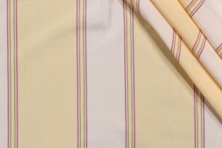 Scalamandre Stripe Woven Decorator Fabric in Soft Yellow