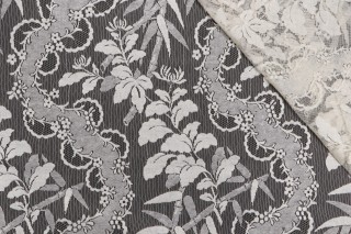 Old World Weavers Guirnalda Sheer Lace Drapery Fabric in Beige for Scalamandre
