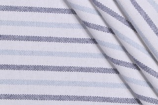 Stripe Woven Upholstery Fabric in Ocean