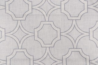 Vern Yip Trend Cape Cod Printed Drapery Fabric in Grey for Fabricut