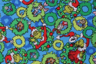 Robert Kaufman How The Grinch Stole Christmas Collection ADED-22566-277 Printed Cotton Craft Fabric in Winter 