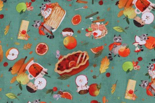Kathryn Selbert/Advocate Art Forest Feast AKFD-22593-345 Printed Cotton Craft Fabric in Cypress for Robert Kaufman 
