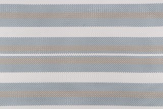 Scalamandre Santorini Stripe Woven Polyolefin Outdoor Fabric in Seagull