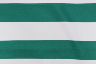 Sunbrella Cabana Stripe Woven Solution Dyed Acrylic Outdoor Fabric in Emerald