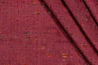 P Kaufmann City Lights Woven Chenille Velvet Upholstery Fabric in Bordeaux 