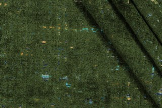 P Kaufmann City Lights Woven Chenille Velvet Upholstery Fabric in Emerald 