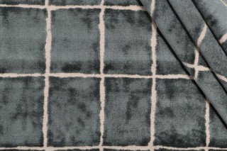 P Kaufmann Avenue Velvet Upholstery Fabric in Mineral 