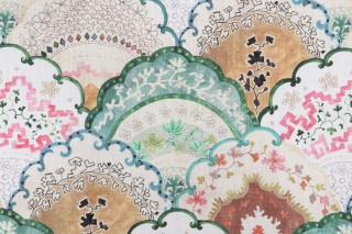 Hamilton Harper Printed Cotton Drapery Fabric in Spring 