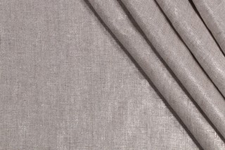 Lino Textiles Troy Nevada Glazed Drapery Fabric in Oatmeal Silver 