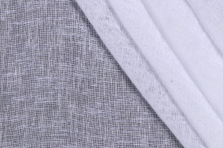 Lino Textiles Athena Woven Sheer Drapery Fabric in White 