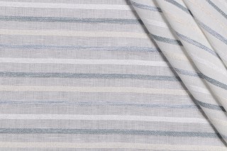 Lino Textiles Simone Carmen Semi-Sheer Drapery Fabric in Indigo 