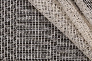 Lino Textiles Eva Woven Sheer Drapery Fabric in Ecru 