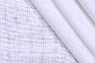 Lino Textiles Cheyenne Burlap Semi-Sheer Drapery Fabric in White 