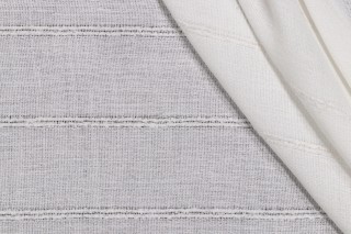 Lino Textiles Humberto Woven Sheer Drapery Fabric in Ivory 