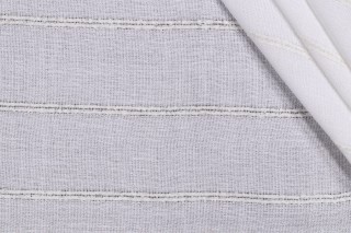 Lino Textiles Humberto Woven Sheer Drapery Fabric in White 