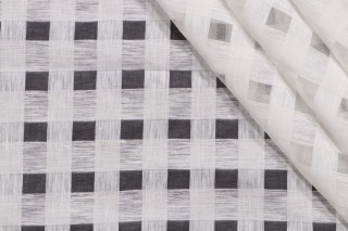 Lino Textiles Nina Woven Sheer Drapery Fabric in Ivory 