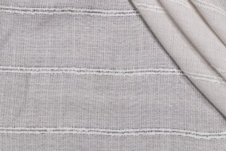 Lino Textiles Humberto Woven Sheer Drapery Fabric in Stone 