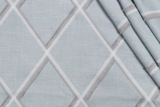 Jennifer Adams Markham Embroidered Drapery Fabric in 544-Mist for Covington