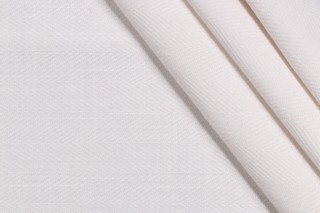 Herringbone Woven Upholstery Fabric in Snow