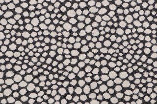 Spots Woven Chenille Upholstery Fabric in Charcoal