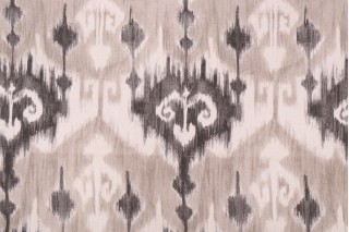 Richloom Platinum Collection Marlene Printed Cotton Drapery Fabric in Graphite