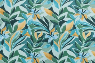 Richloom Soma Printed Polyester Outdoor Fabric in Palm 