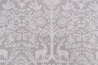 Covington Oh Deer Damask Upholstery Fabric in 915-Urban Grey